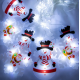 Xmas Гірлянда Штора Фігурки 3D сніговика та сніжинки 3m*70cm 95L Мультикольорова 8184- Замовити за ціною 588 грн.