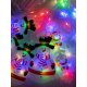 Xmas Гирлянда Штора Фигурки 3D снеговика и снежинки 3m*70cm 95L Теплый Белый WW 8183