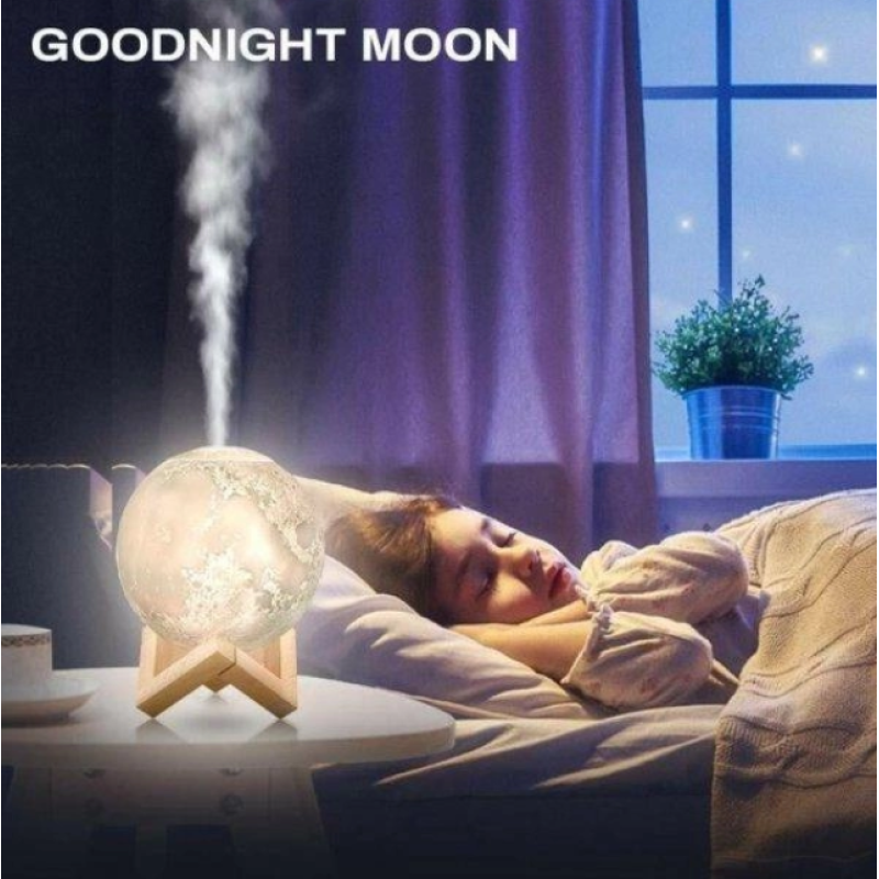 Зволожувач повітря нічник Місяць 3D Moon Lamp ультразвуковий