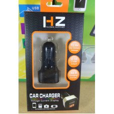 Автомобільний зарядний пристрій від прикурювача 2.1А HZ HC-1 lcd