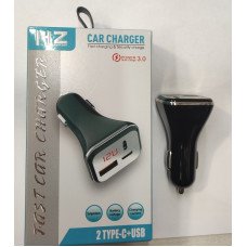 Автомобільний зарядний пристрій HZ HC-13 USB C USB (C 5V3.1A 5V3A 9V2A 12V1.5A)