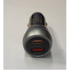 Автомобильное зарядное устройство С-01 38W FAST CHARGE (USB-A-QC 3.0 5V-3A 9V-2A 12V-1.5A Type-C )