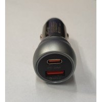 Автомобільний зарядний пристрій С-01 38W FAST CHARGE (USB-A-QC 3.0 5V-3A 9V-2A 12V-1.5A Type-C)