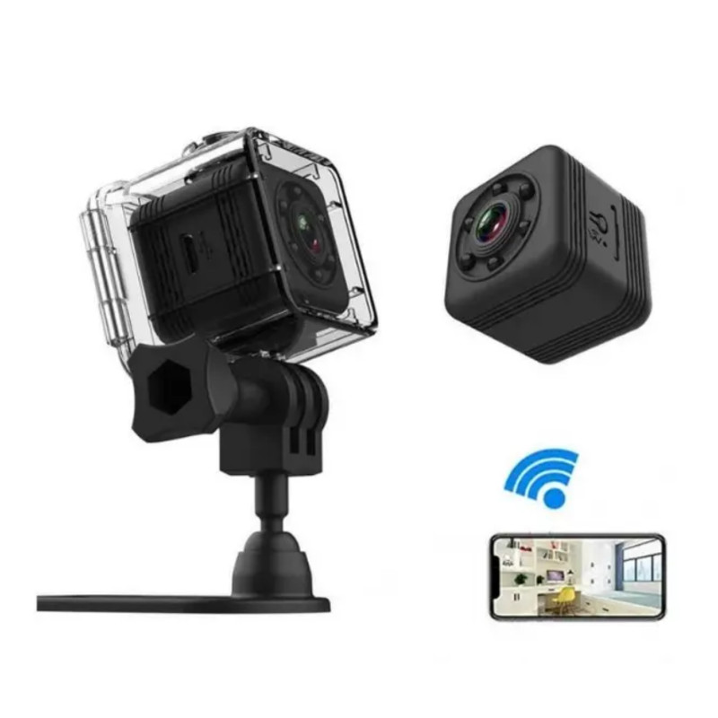 Ip мини камера SQ29 с WiFi с датчиком движения и боксом для подводной сьем