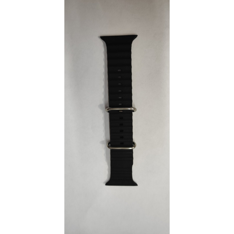 Ремінець для смарт силіконовий годинник 42/44/45 mm (Чорний)