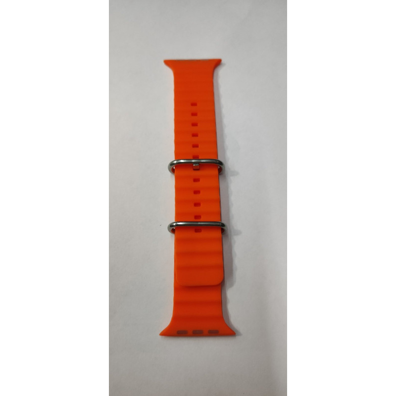 Ремінець для смарт силіконовий годинник 42/44/45 mm (Помаранчевий)