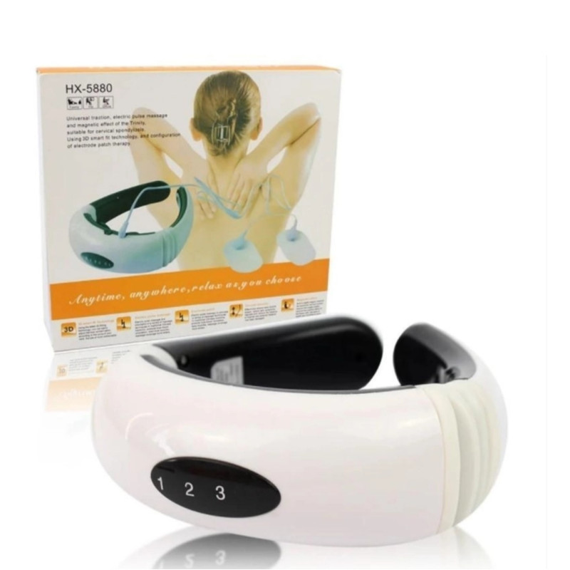 Електростимулятор масажер для шиї фізіотерапія Cervical vertebra Neck Massager