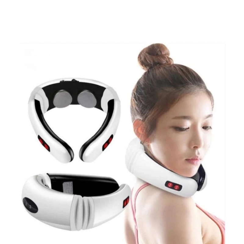 Електростимулятор масажер для шиї фізіотерапія Cervical vertebra Neck Massager