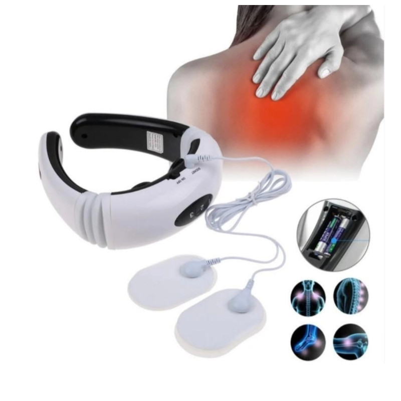 Електростимулятор масажер для шиї фізіотерапія Cervical vertebra Neck Massager