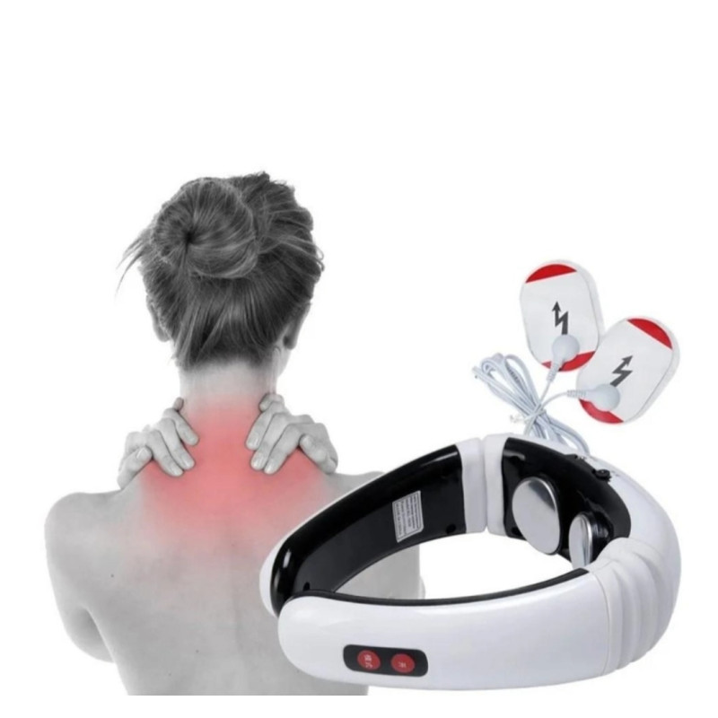 Електростимулятор масажер для шиї фізіотерапія Cervical vertebra Neck Massager