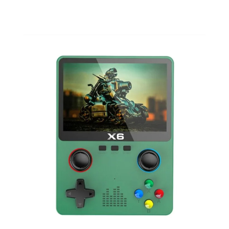 Портативна ігрова приставка X6 GBA для дітей 1000 ігор/3.5'' IPS, 640x480/AV вихід/консоль, ретро/2000mAh Зелений- Замовити за ціною 1595 грн.