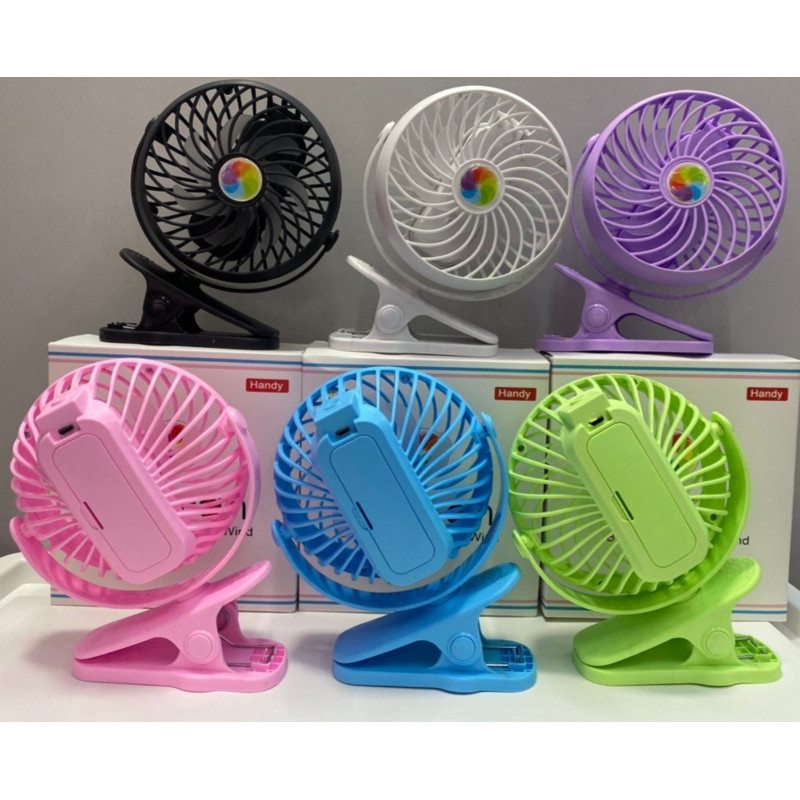 Вентилятор с аккумулятором, на прищепке, Mini Fan 2628-10