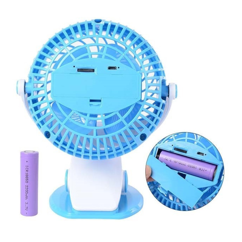 Вентилятор с аккумулятором, на прищепке, Mini Fan 2628-10