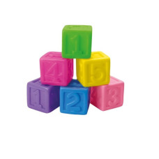Набір гумових кубиків із цифрами 6 штук FANNY RATTLE BATHE 0282