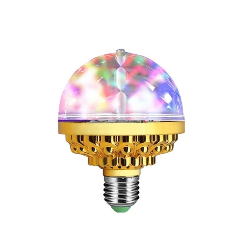 LED лампочка-нічник AT-776D, що обертається, з ефектом диско-кулі, Е27, 6Вт