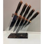 Набор из 5 кухонных ножей с подставкой ART-0329,