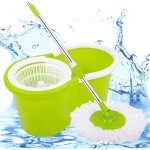 Швабра лентяйка с турбо отжимом ведром Spin MOP 360° и круглой насадкой 10 л