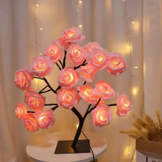 Світлодіодне дерево "Рожеві Троянди" 50CM 24LED USB THL-24-128
