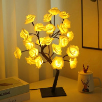 Світлодіодне дерево "Жовті Троянди" 50CM 24LED USB THL-24-130
