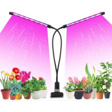 Подвійна ультрафіолетова гнучка фітолампа для рослин на прищіпці Led Plant Grow Light USB
