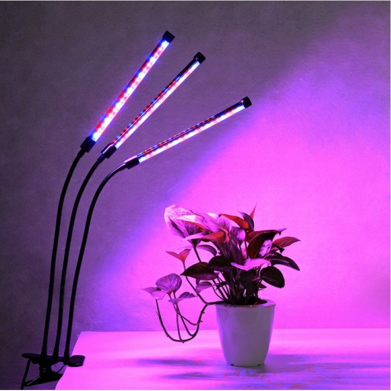 Потрійна ультрафіолетова гнучка фітолампа для рослин на прищіпці Led Plant Grow Light USB