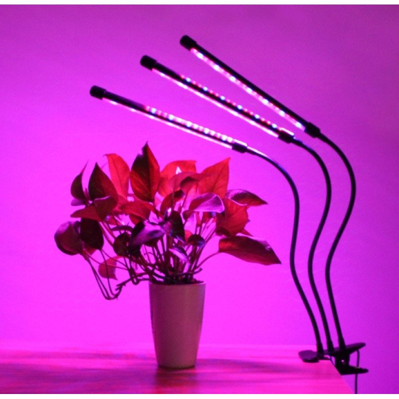 Потрійна ультрафіолетова гнучка фітолампа для рослин на прищіпці Led Plant Grow Light USB