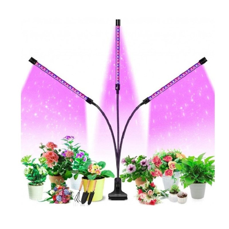 Потрійна ультрафіолетова гнучка фітолампа для рослин на прищіпці Led Plant Grow Light USB