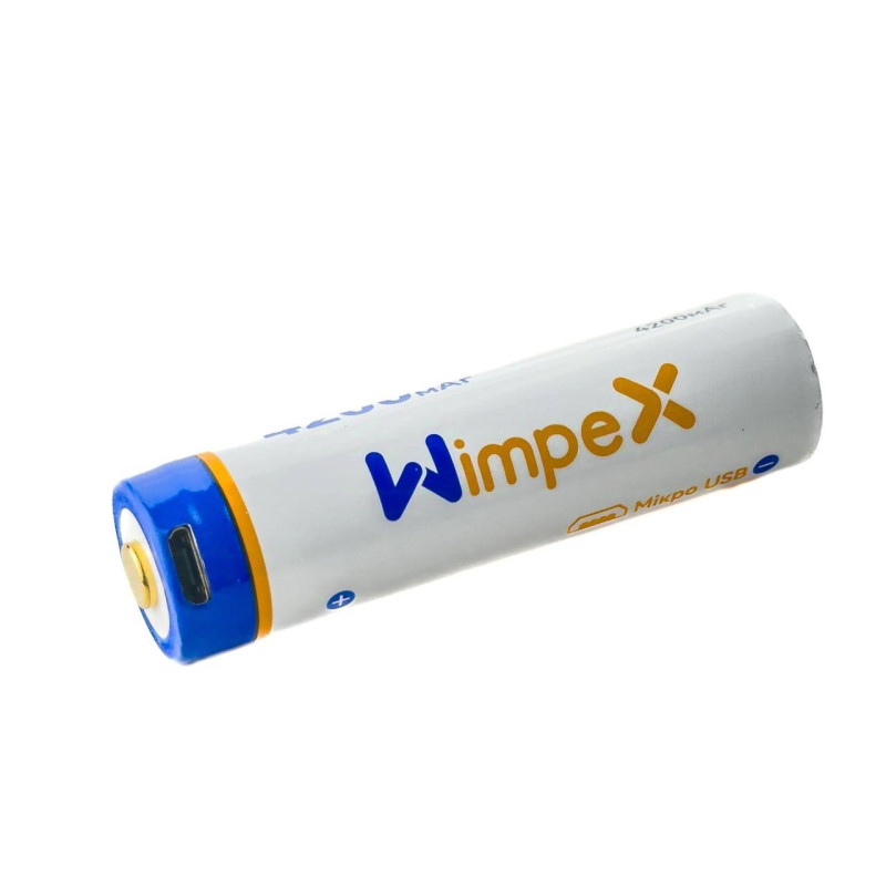 Аккумулятор 18650 Wimpex WX1435 USB литиевый 4200 mAh- Замовити за ціною 296 грн.
