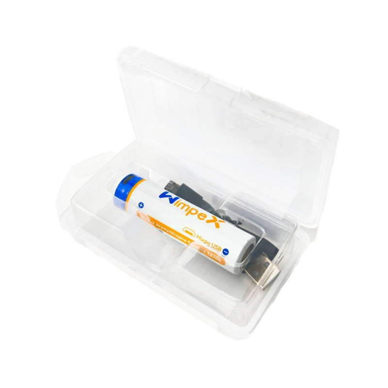 Аккумулятор 18650 Wimpex WX1435 USB литиевый 4200 mAh- Замовити за ціною 296 грн.