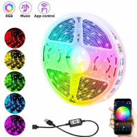 Led гірлянда Bluetooth RGB стрічка 5M USB APP BT 7995