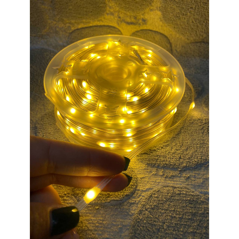 Led гирлянда уличная от сети 500 LED 50M, теплый белый THL-24-47