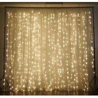 Led гірлянда штора від мережі, теплий білий, 3*2 метри THL-24-62