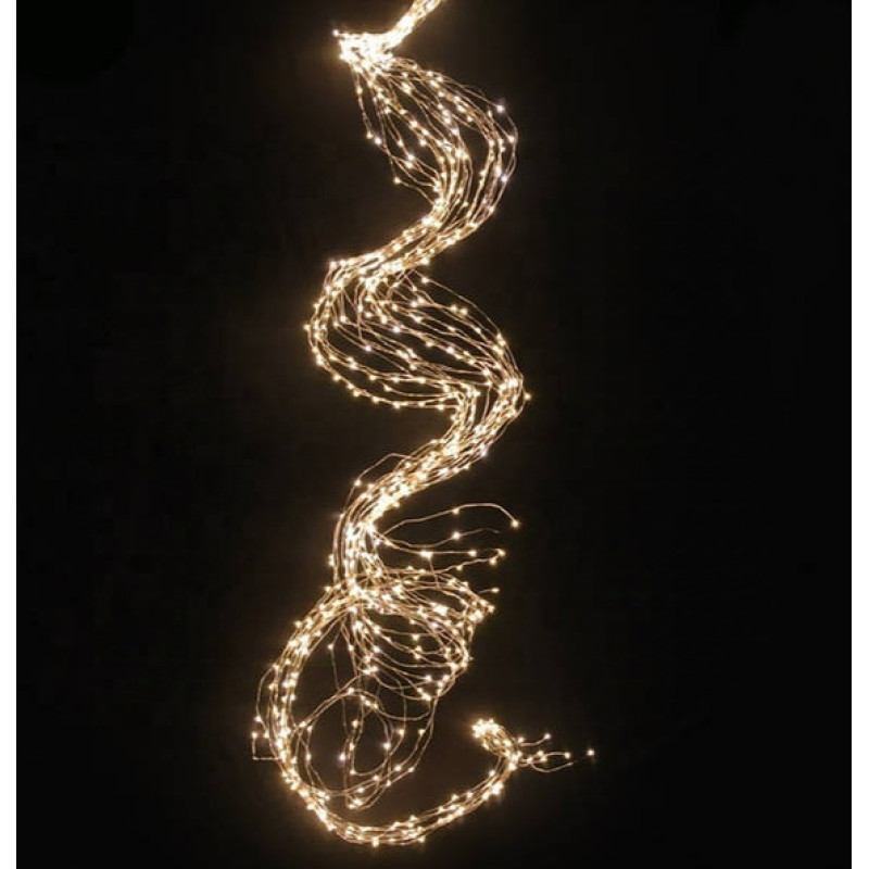 Led гірлянда крапля роси "Хвіст", USB, пульт, 2м 400 LED, теплий білий THL-24-50