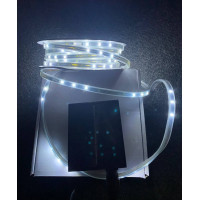 Led гірлянда вулична, 10 метрів із сонячною панеллю, холодний білий THL-24-60