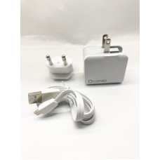 Мережевий зарядний пристрій LDNIO A2203 (2.4A / 2 USB порти + кабель iPhone)