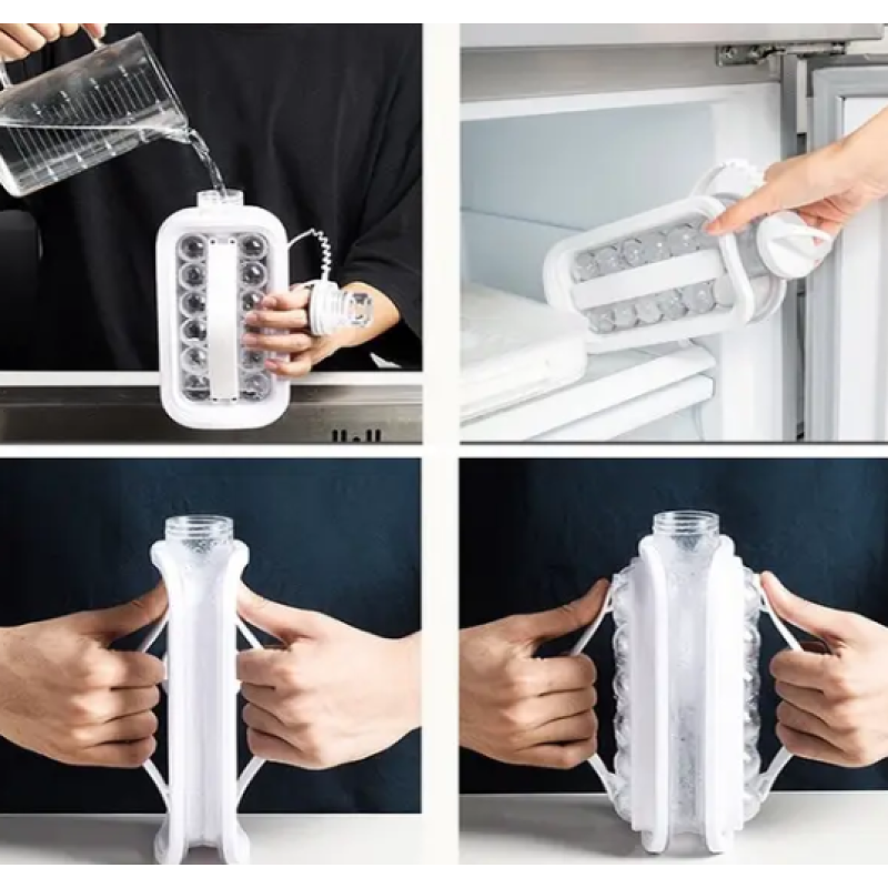 Силиконовая форма для льда ICE CUBE TRAY 17 шариков