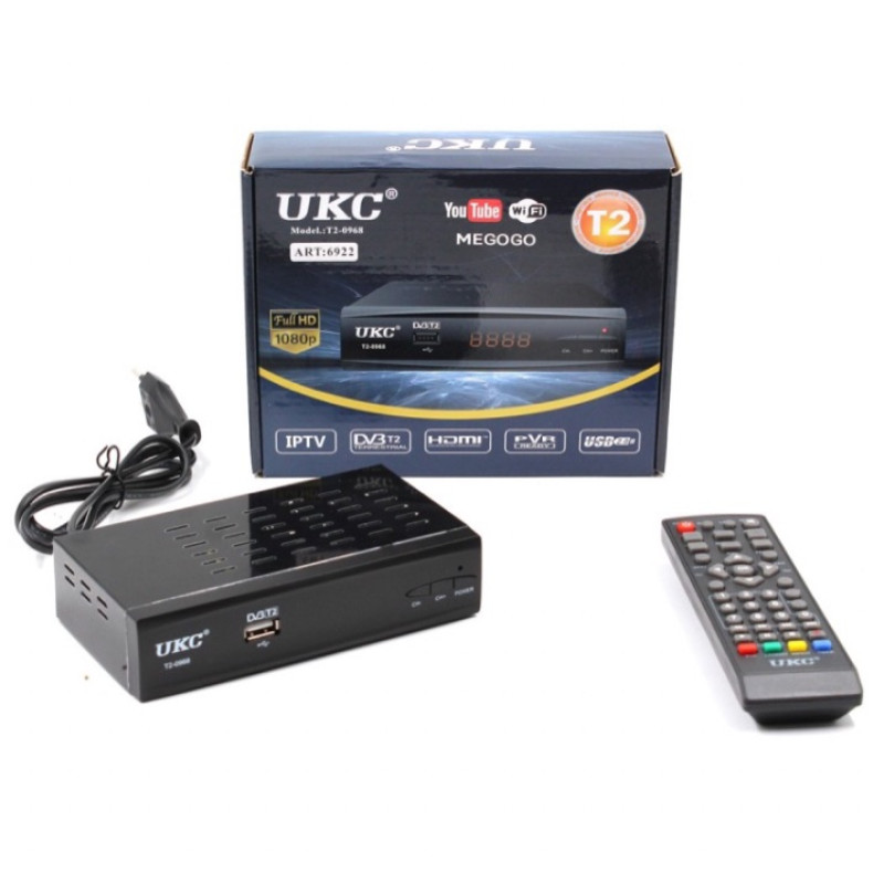 Тюнер UKC DVB-T2 0968 Metal с поддержкой wifi