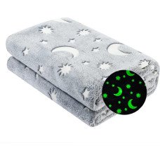 Плед-покривало Magic Blanket, що світиться в темряві (150х100см, мікрофібра, зірки)