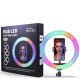 Кільцева світлодіодна лампа RGB MJ-26, 26 см (1 тримач)