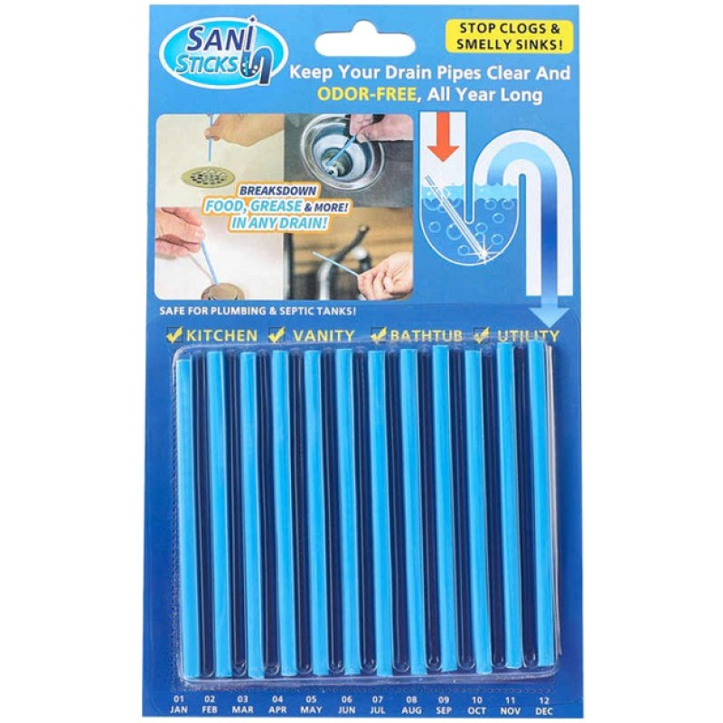 Палички для прочищення труб "Sani Sticks" THL-24-174