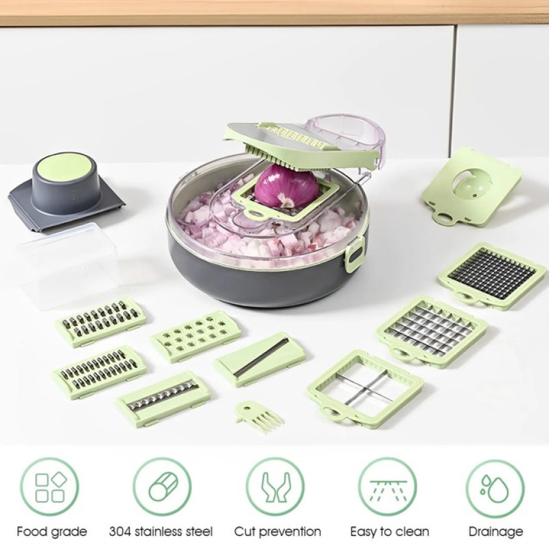 Універсальна багатофункціональна терка-овочерізка Vegetable Cutter 9 в 1 THL-24-186