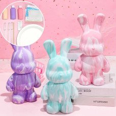 Набор для творчества "Кролик" Fluid Rabbit (23 см) + 3 цвета красок