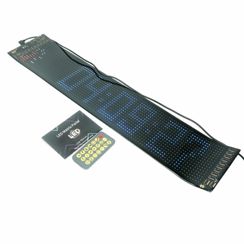 Гнучкий світлодіодний екран 192×1330мм LED Matrix Panel APP WiFi RGB