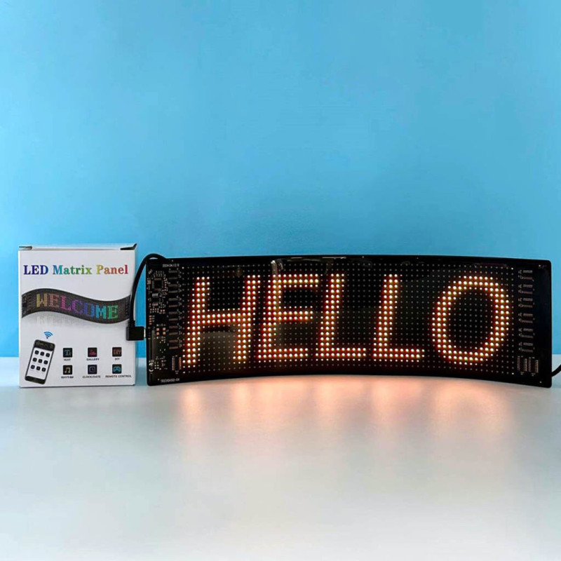 Гнучкий світлодіодний екран 192×1330мм LED Matrix Panel APP WiFi RGB