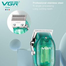 Беспроводная аккумуляторная машинка для стрижки волос VGR V-660 с LED-дисплеем