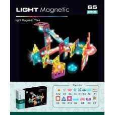 Магнітний конструктор Magnetic CH1171, що світиться (65 деталей)