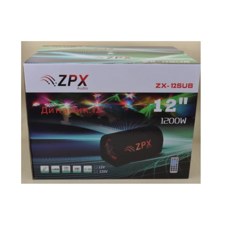 Активный сабвуфер ZPX ZX 12 SUB, 12", 1200Вт