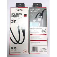Кабель в оплётке ZPX ZX-83 USB – Type-C с поддержкой быстрой зарядки 2.4A