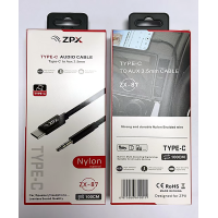 Кабель оплетки ZPX ZX-87 Type-C - AUX 3.5 мм для передачі аудіо Hi-Fi
