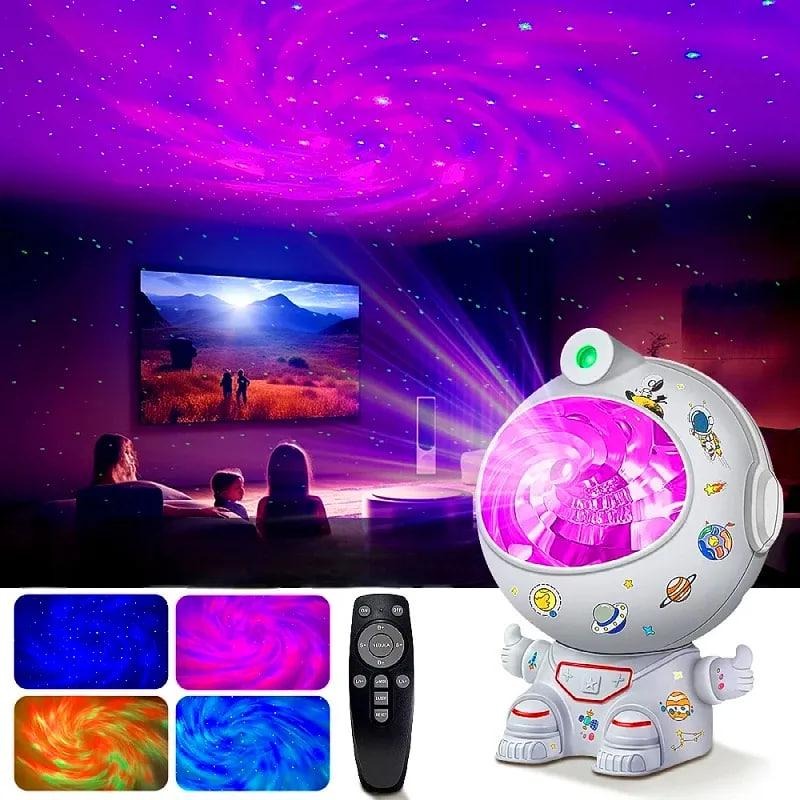 Лазерный ночник-проектор ASTRONAUT NEBULA PROJECTOR в виде космонавта с пультом- Замовити за ціною 317 грн.